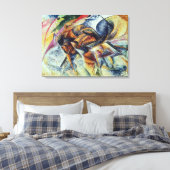 Dynamisme van een cyclist (Dinamismo di un ciclist Canvas Afdruk (Insitu (Slaapkamer))