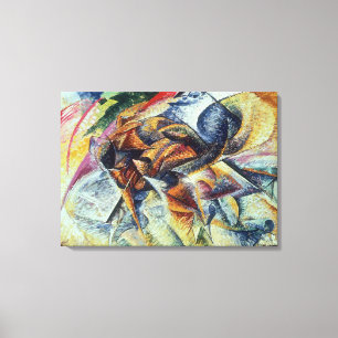 Dynamisme van een cyclist (Dinamismo di un ciclist Canvas Afdruk