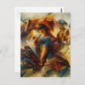 Dynamisme van een voetbalspeler van Umberto Boccio Briefkaart (Voorkant / Achterkant)