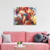 Dynamisme van een voetbalspeler van Umberto Boccio Canvas Afdruk (Insitu (Woonkamer))
