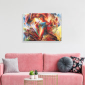 Dynamisme van een voetbalspeler van Umberto Boccio Canvas Afdruk (Insitu (Woonkamer))