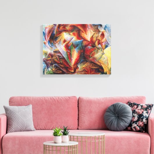 Dynamisme van een voetbalspeler van Umberto Boccio Canvas Afdruk (Insitu (Woonkamer))