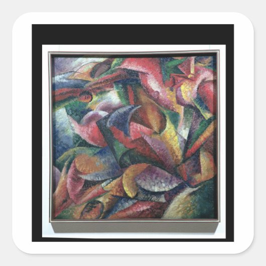 Dynamisme van het Lichaam, 1913 (olie op canvas) Vierkante Sticker (Voorkant)