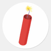 dynamit dynamite ronde sticker (Voorkant)