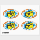 Dynamite mam! -Glanzend, Ovale Sticker (Vel)