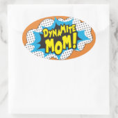 Dynamite mam! -Glanzend, Ovale Sticker (Tas)
