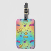 Dynamite Pop Art Rainbow Pattern Bagagelabel (Voorkant (verticaal))