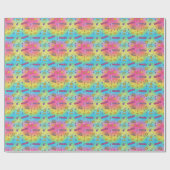 Dynamite Pop Art Rainbow Pattern Cadeaupapier (Vlak)