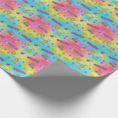 Dynamite Pop Art Rainbow Pattern Cadeaupapier (Hoek)