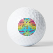 Dynamite Pop Art Rainbow Pattern Golfballen (Voorkant)