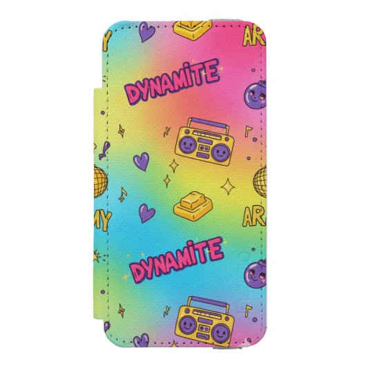 Dynamite Pop Art Rainbow Pattern Incipio iPhone Portemonnee Hoesje (Voorkant Agenda)