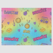 Dynamite Pop Art Rainbow Pattern Tissuepapier (Voorkant)