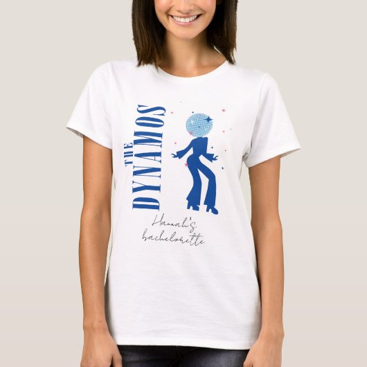 Dynamos Bruidsmeisje Dancing Queens Disco santorin T-shirt (Voorkant)