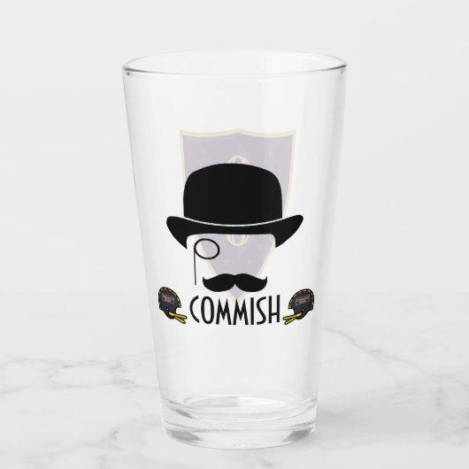 Dynasty Gents FF Commish Logo Pint Glass Glas (Achterkant)