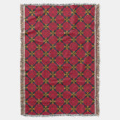 Dynasty Geometry: Rood Traditioneel Chinees Patroo Deken (Voorkant Verticaal)