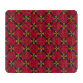Dynasty Geometry: Rood Traditioneel Chinees Patroo Snijplank (Voorkant)