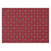 Dynasty Geometry: Rood Traditioneel Chinees Patroo Tafelkleed (Voorkant (Horizontaal))