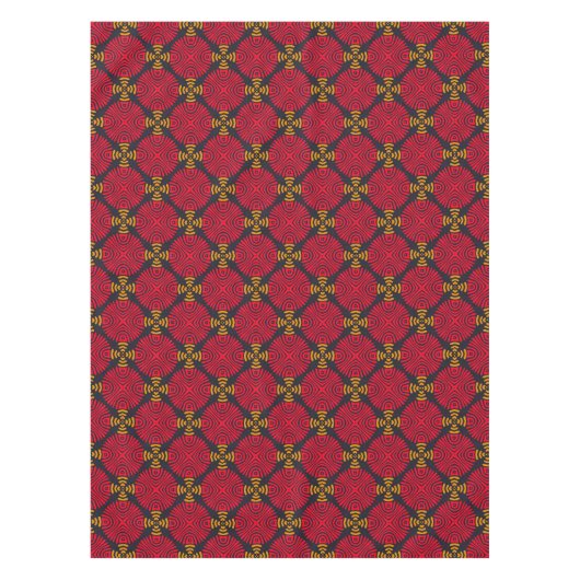 Dynasty Geometry: Rood Traditioneel Chinees Patroo Tafelkleed (Voorkant)