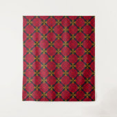 Dynasty Geometry: Rood Traditioneel Chinees Patroo Wandkleed (Voorkant)