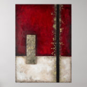 Dynasty - Red Abstract Art Poster (Voorkant)