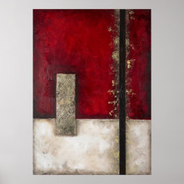 Dynasty - Red Abstract Art Poster