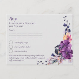 Dynasty RSVP MENU Paarse Gember Bloemige Trouwkaar