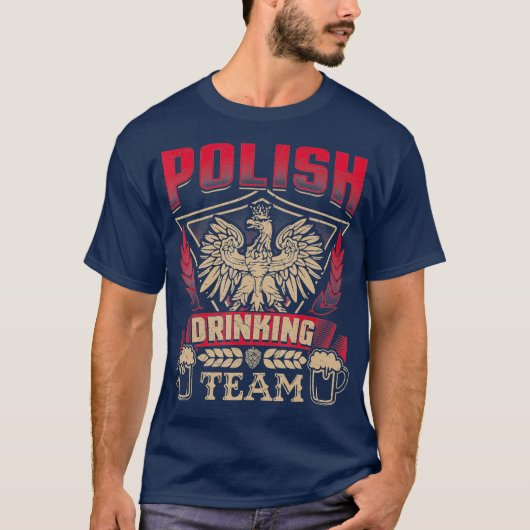 Dyngus Dag Poolse Beer Polen Pride Falcon Eagle T-shirt (Voorkant)