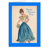 Dyngus Day Kaart Girl Dancing (Voorkant)