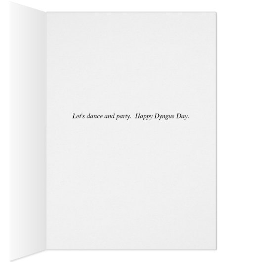 Dyngus Day Kaart Girl Dancing (Binnen (Rechts))
