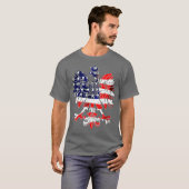 Dyngus Day Poolse Eagle VS Vlag Amerika Polen T-shirt (Voorkant volledig)