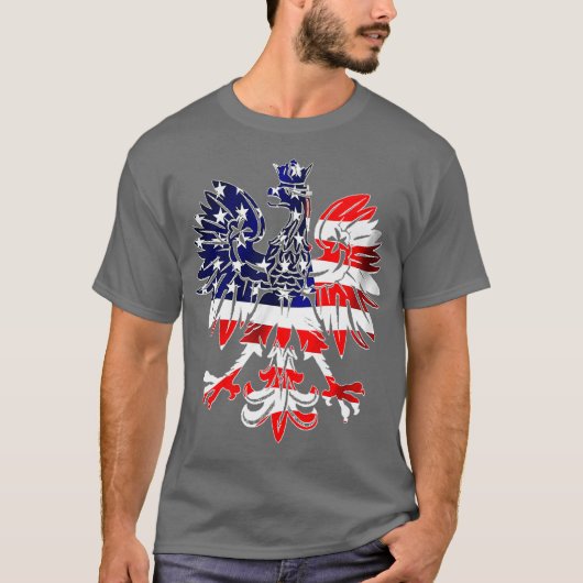 Dyngus Day Poolse Eagle VS Vlag Amerika Polen T-shirt (Voorkant)