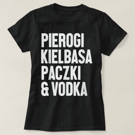 Dyngus Day Shirt Pools Pierogi Kielbasa Paczki Vo (Design voorkant)