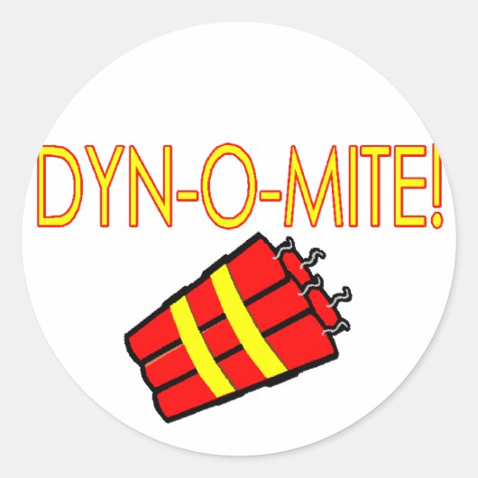 Dynomiet Ronde Sticker (Voorkant)