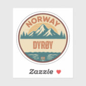 Dyrøy, Noorwegen Norway Sticker (Vel)
