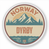 Dyrøy, Norge Noorwegen Sticker (Voorkant)
