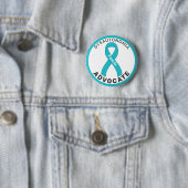 Dysautonomia Advocate Ribbon White Button (In situ)