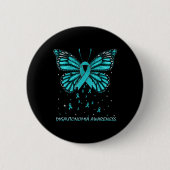 Dysautonomia Awareness Butterfly T-Shirt86 Ronde Button 5,7 Cm (Voorkant)