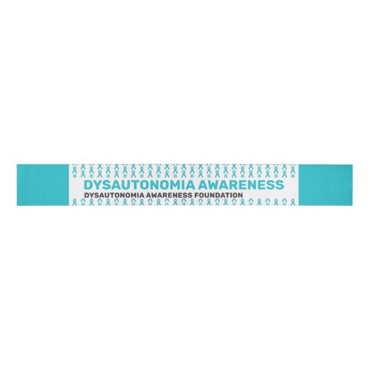 Dysautonomia Awareness Pattern Ribbon Grosgrain Lint (Voorkant)