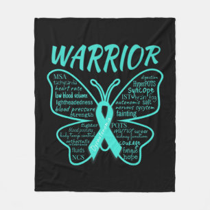 Dysautonomia Awareness POTS HyperPOTS NCS Warrior Fleece Deken