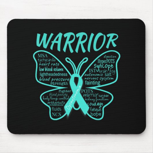 Dysautonomia Awareness POTS HyperPOTS NCS Warrior Muismat (Voorkant)