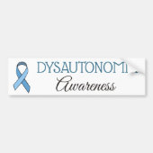 Dysautonomia awareness ribbon Bumpersticker (Voorkant)