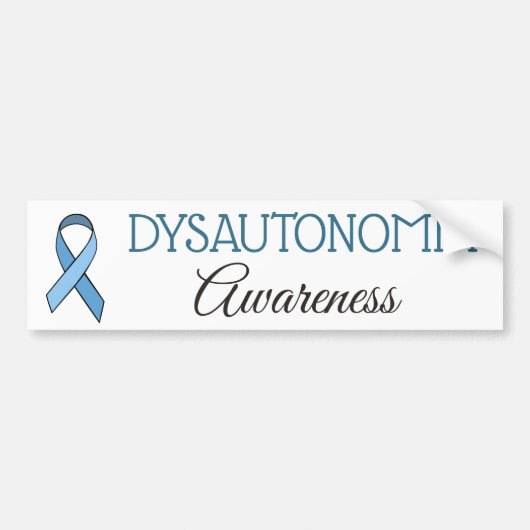 Dysautonomia awareness ribbon Bumpersticker (Voorkant)