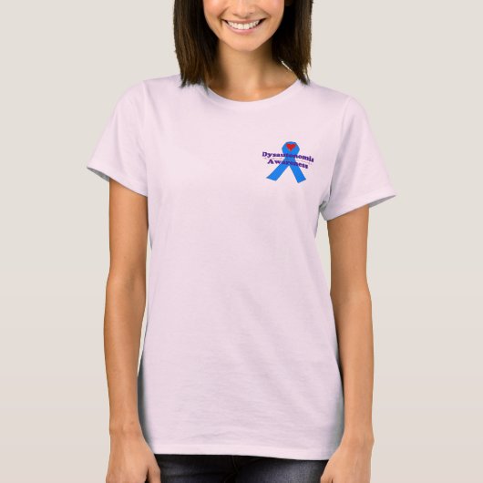 Dysautonomia Awareness T-shirt - 2 Sided! (Voorkant)