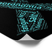 Dysautonomia Awareness T-shirt - Turquoise Ribbon Poster (Hoek)