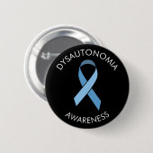 Dysautonomia Blue Awareness Ribbon Pin Ronde Button 5,7 Cm (Voorkant /achterkant)
