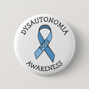 Dysautonomia Blue Awareness Ribbon Pin Ronde Button 5,7 Cm