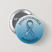 Dysautonomia Blue Awareness Ribbon Pin Ronde Button 5,7 Cm (Voorkant /achterkant)