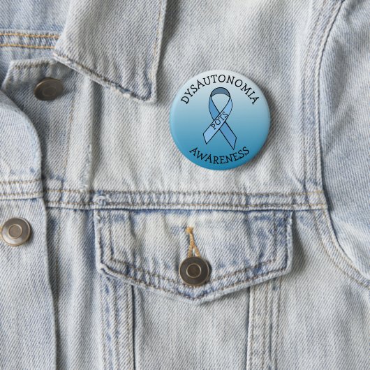 Dysautonomia Blue Awareness Ribbon Pin Ronde Button 5,7 Cm (In situ)