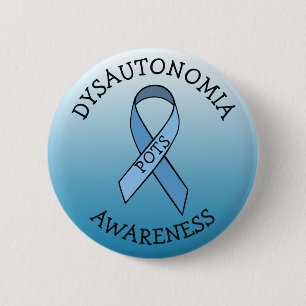 Dysautonomia Blue Awareness Ribbon Pin Ronde Button 5,7 Cm