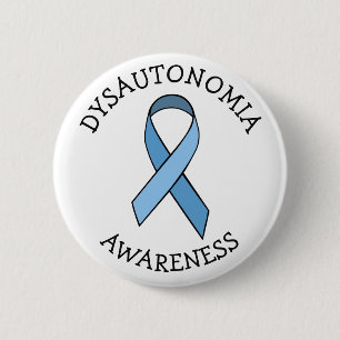 Dysautonomia Blue Awareness Ribbon Pin Ronde Button 5,7 Cm